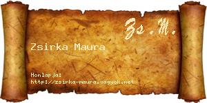 Zsirka Maura névjegykártya